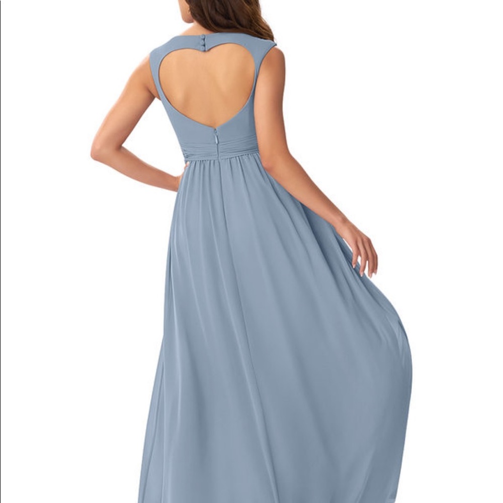 Dusty Blue Bridesmaid Dress - Azazie - Picture 2 of 7